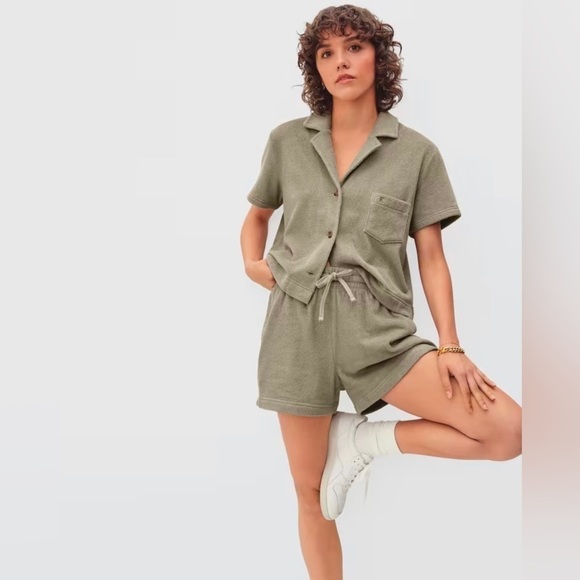 Everlane The Terry Cloth Short in Green M - Picture 4 of 7